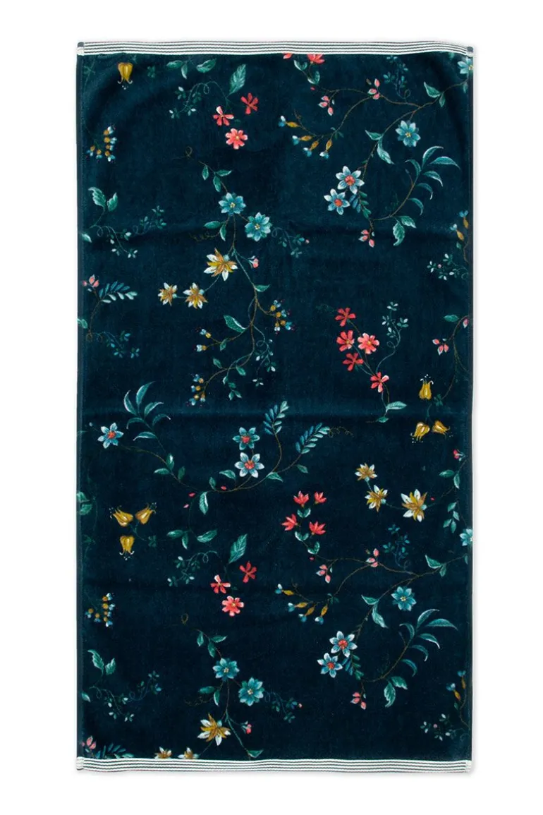 Badhanddoek Set/3 Les Fleurs Donker 55X100 Cm