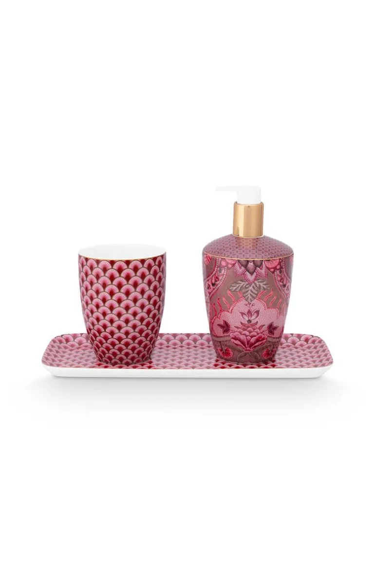 Badkamer Accessoires Set/3 Kyoto Festival Donker