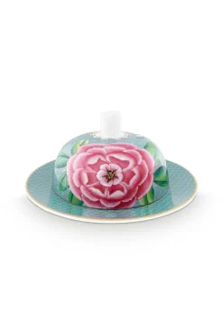 Blushing Birds Botervloot Rond Blue