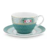 Blushing Birds Cappuccino Kop & Schotel