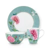 Blushing Birds Ontbijt Set/3 Blue