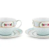 Blushing Birds Set/2 Cappuccino Kop & Schotel