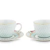 Blushing Birds Set/2 Espresso Kop & Schotel