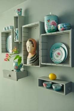 Blushing Birds Thee Set/4 Blauw