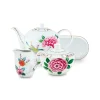 Blushing Birds Thee Set/4 Wit