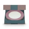 Flower Festival Set/4 Dinerborden Rood/Licht 26.5Cm
