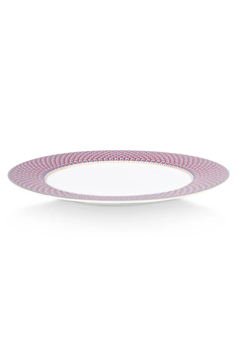 Flower Festival Set/4 Dinerborden Rood/Licht 26.5Cm