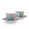 Flower Festival Set/2 Espresso Kop & Schotel Licht