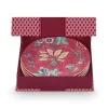 Flower Festival Set/4 Gebaksborden Donker 17Cm