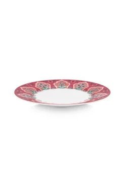 Flower Festival Set/4 Ontbijtborden Donker 21Cm