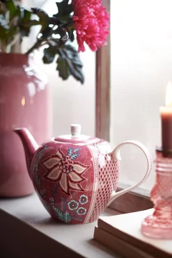 Flower Festival Theepot Groot Donker