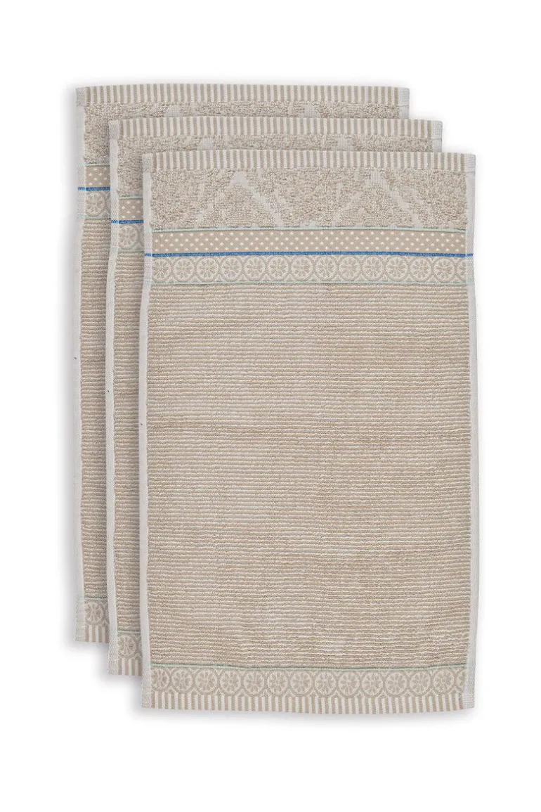 Gastendoek Set/3 Soft Zellige 30X50 Cm