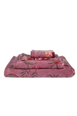 Grote Handdoek Secret Garden Mauve 70X140Cm