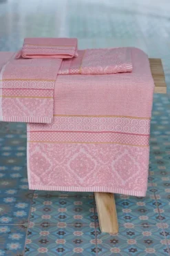 Grote Handdoek Soft Zellige Roze 70X140 Cm
