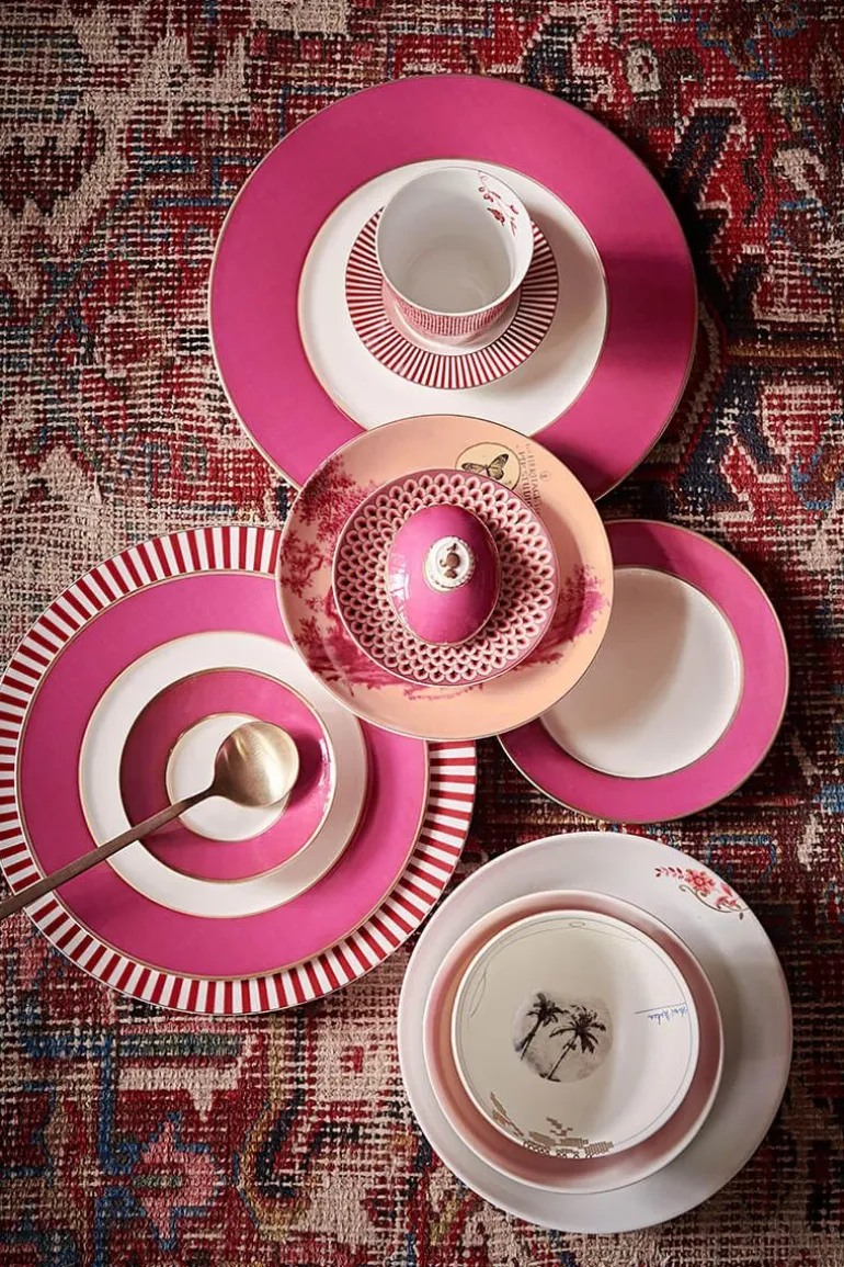 Heritage Gebaksbord Geverfd Roze 18 Cm