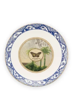 Heritage Gebaksbord Vlinder Blauw 15 Cm