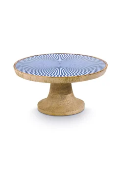 Houten Plateau Blauw 22 Cm