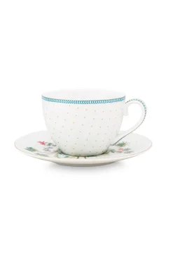 Jolie Cappuccino Kop & Schotel Dots Gold