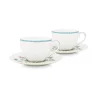 Jolie Set/2 Cappuccino Kop & Schotel Dots Gold
