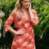 Jurk Flora Firenze Koraal