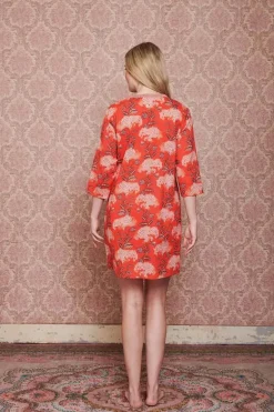 Jurk Flora Firenze Koraal