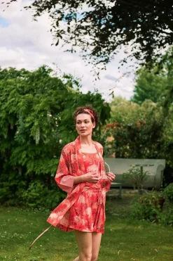 Korte Broek Flora Firenze Koraal