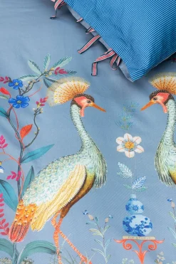 Kussensloop Flirting Birds Blauw