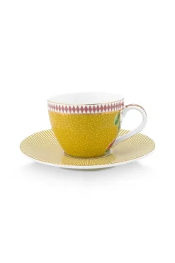 La Majorelle Espresso Kop & Schotel Geel