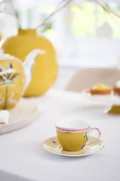 La Majorelle Espresso Kop & Schotel Geel