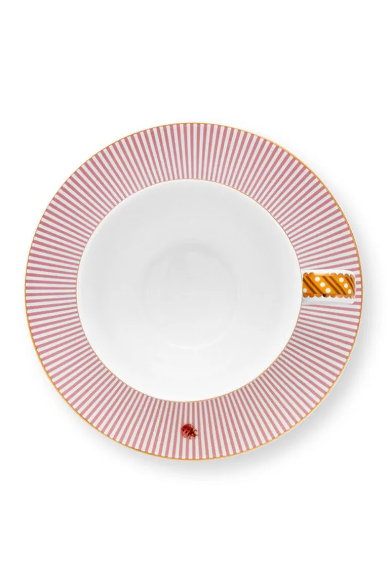 La Majorelle Set/2 Cappuccino Kop & Schotel Roze