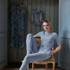Lange Broek Little Sumo Stripe Kobalt