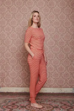 Lange Broek Little Sumo Stripe Koraal