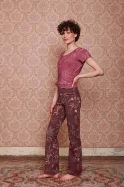Lange Flared Sportlegging Isola Donker