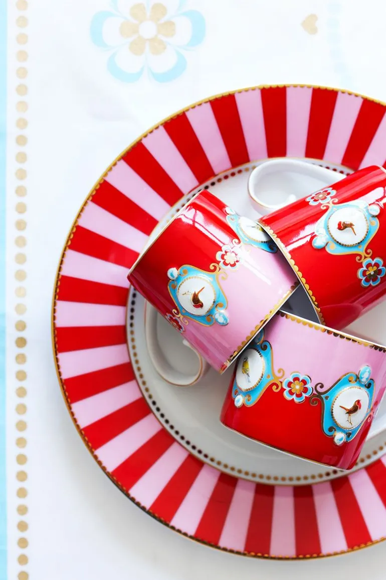 Love Birds Mok Groot Rood/Roze
