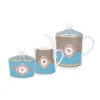 Love Birds Thee Set/3 Blauw/Khaki