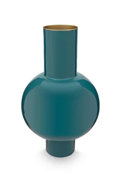 Metalen Vaas Donker 40 Cm