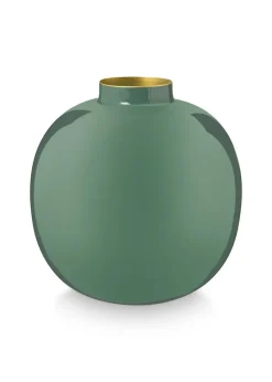 Metalen Vaas Donker 23 Cm