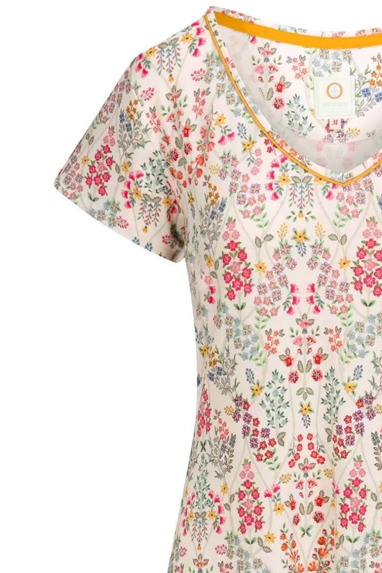 Nachthemd Korte Mouw Primavera Wit