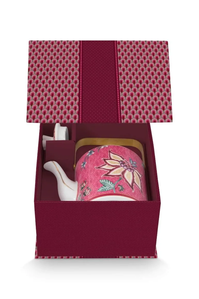 Oriental Flower Festival Theepot Donker Medium
