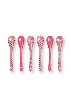 Oriental Flower Festival Set/6 Theelepels Donker