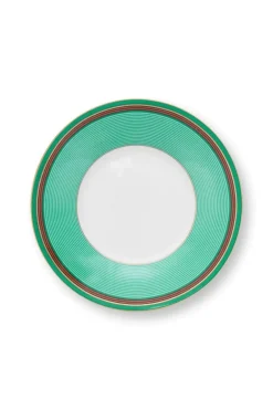 Pip Chique Stripes Cappuccino Kop & Schotel Roze/Groen