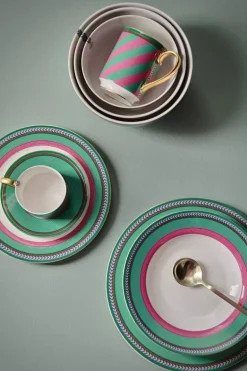 Pip Chique Stripes Dinerbord Roze/Groen 28Cm