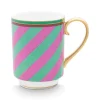 Pip Chique Stripes Mok Groot Roze/Groen 350Ml