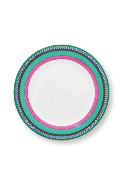 Pip Chique Stripes Ontbijtbord Roze/Groen 23Cm