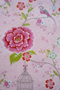 Pip Studio Birds In Paradise Vliesbehang Roze