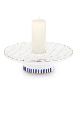 Royal Stripes Kaarshouder Wit 14 Cm