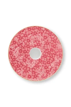 Royal Stripes Kaarshouder Bloemen Roze 14Cm