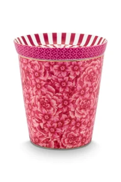 Royal Stripes Mok Bloemen & Theetip Donker