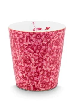 Royal Stripes Mok Bloemen & Theetip Donker