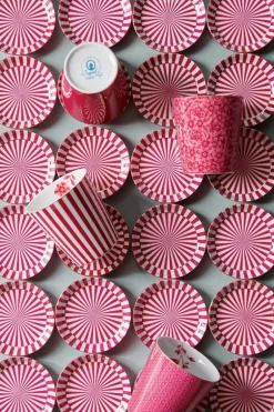Royal Stripes Mok Bloemen & Theetip Donker